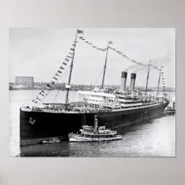 White Star Liner i New York Harbour Poster