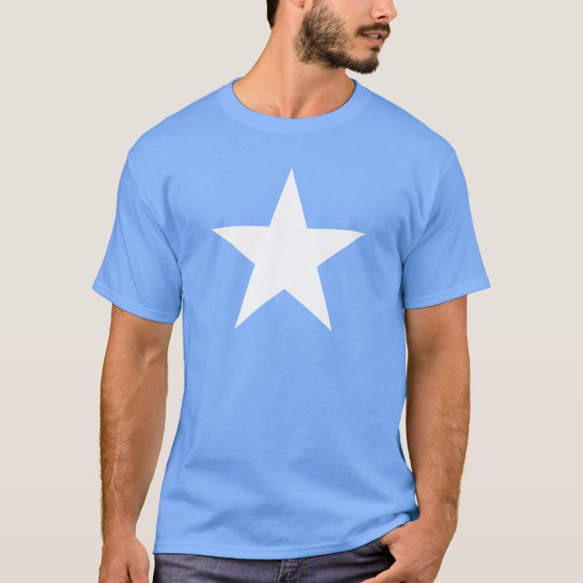 White Star/Somalia - Patriotic Tee T-Shirt (Framsida)