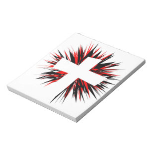 WHITE STARBURST KOR ANTECKNINGSBLOCK