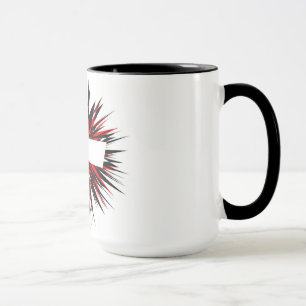 WHITE STARBURST KOR MUGG