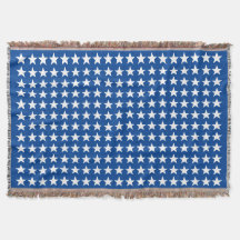 White Stars Mönster på Blue American Flagga Theme