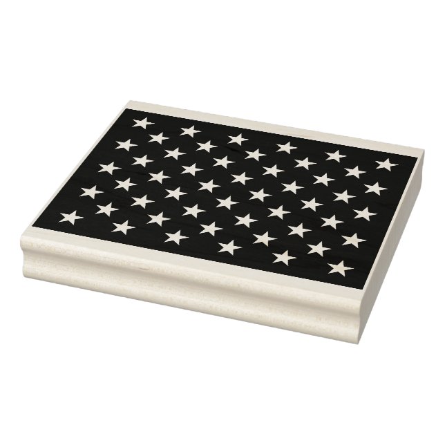 White Stars Patriotic American Flagga Mönster Stämpel (Stämpel)