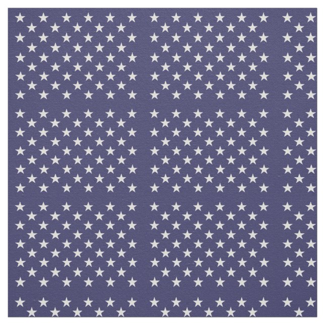White Stars Patriotic American Flagga Mönster Tyg (Provkarta)