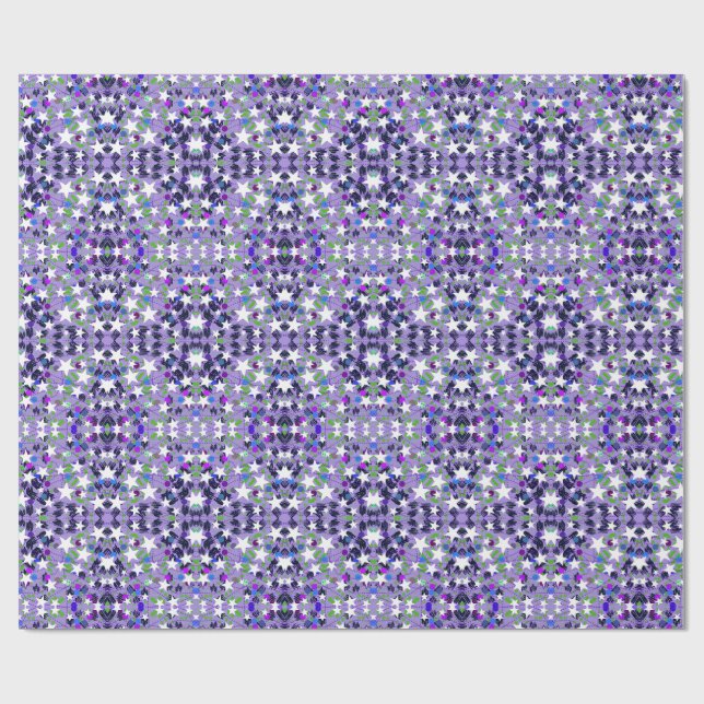 White Stars Purple Bold Modern Fun Event Presentpapper (Platt)