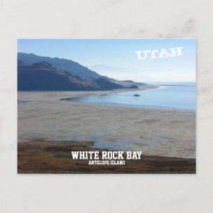 White Sten Bay, Antelope Island, Utah Vykort