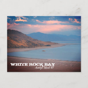 White Sten Bay, Antelope Island, Utah Vykort