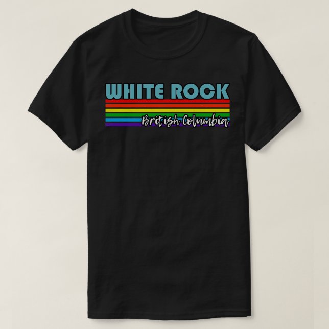White Sten British Columbia Pride White Sten HBT T T Shirt (Design framsida)