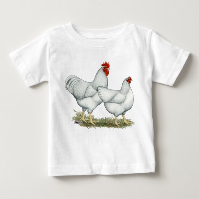 White Sten Chickens Tee Shirt (Framsida)