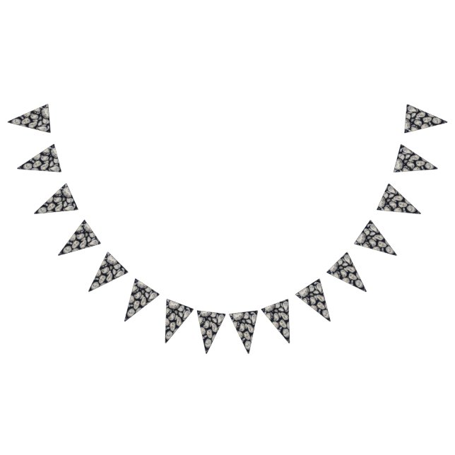 White Sten Close Up Mönster Photo Vimplar (Alla)