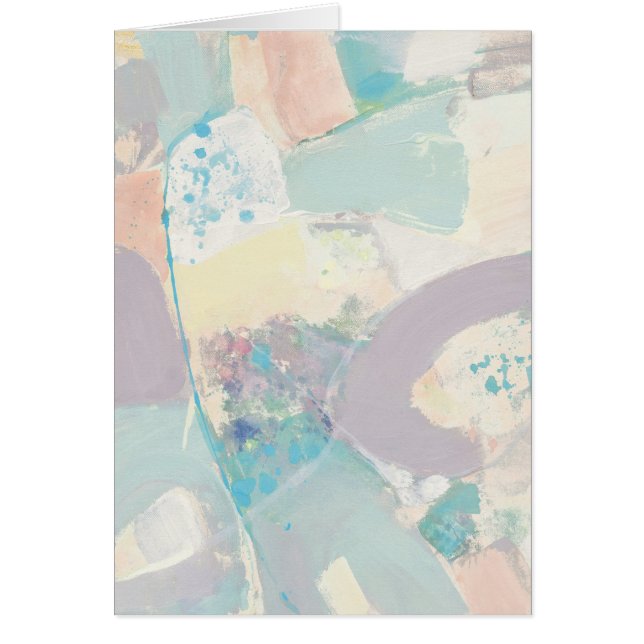 White Sten Pastel Hälsningskort (Framsidan)