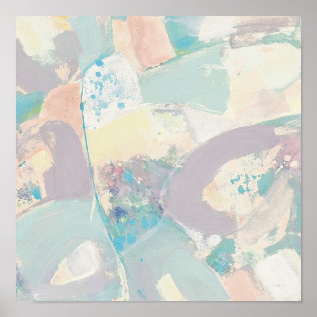 White Sten Pastel Poster (Framsidan)