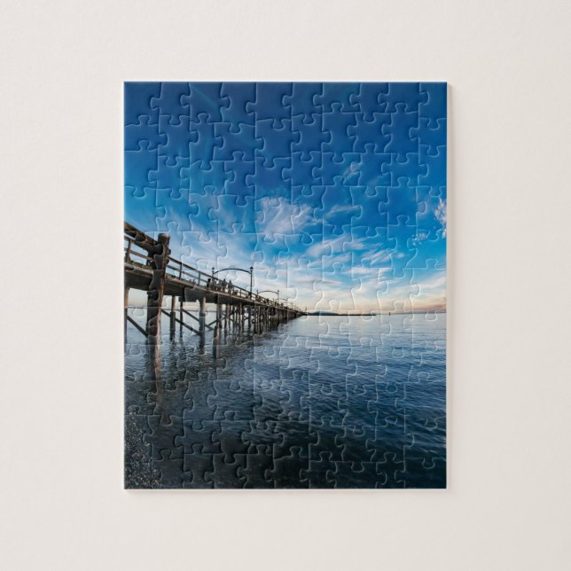 White Sten Pier British Columbia Jigszle Puzzle Pussel (Vertikal)