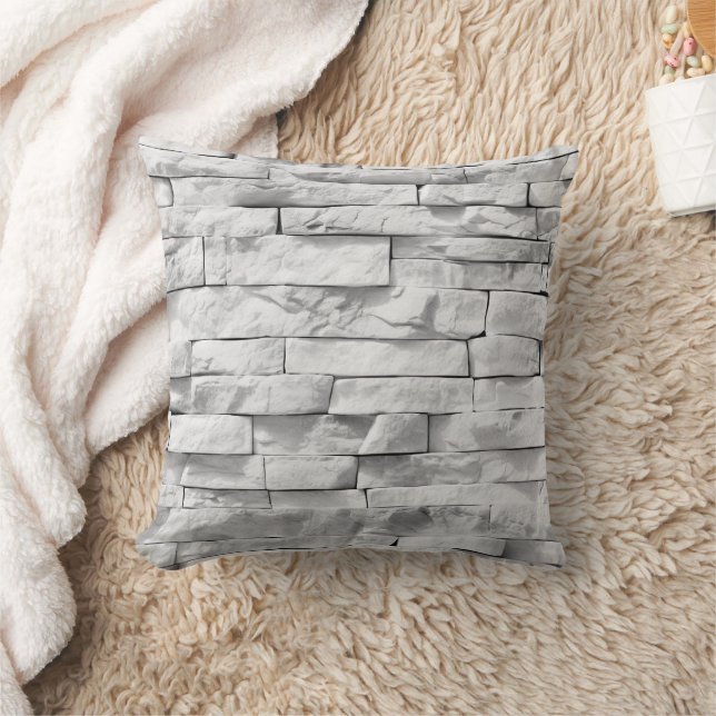 White Stone Textures Design Serie 3 Kudde (Filt)
