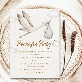 White Stork in the Sky Baby Shower Tilläggskort