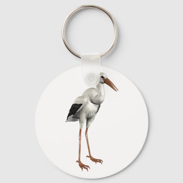 White Stork Nyckelring (Framsida)