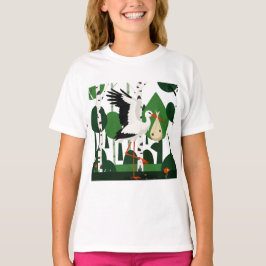 White stork t shirt