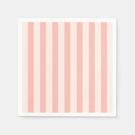 White Stripes på Pastellrosa Modern Minimalistisk Pappersservett