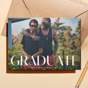 White Student Modern grad Photo 2024 Meddelande
