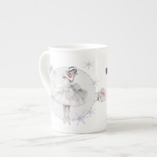 White Svan Ballerina med Ro Benporslin Mugg