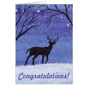 White Svan Buck Hälsningskort