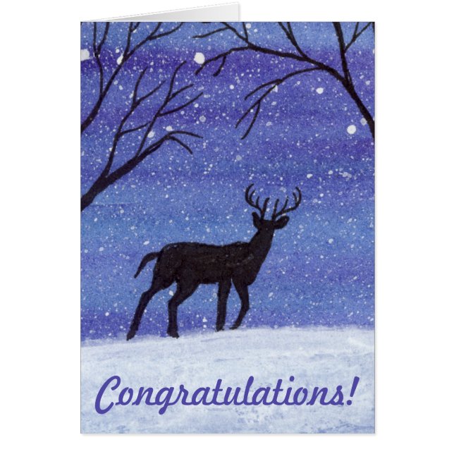 White Svan Buck Hälsningskort (Framsidan)