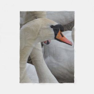 White Svan Fleece Blanket