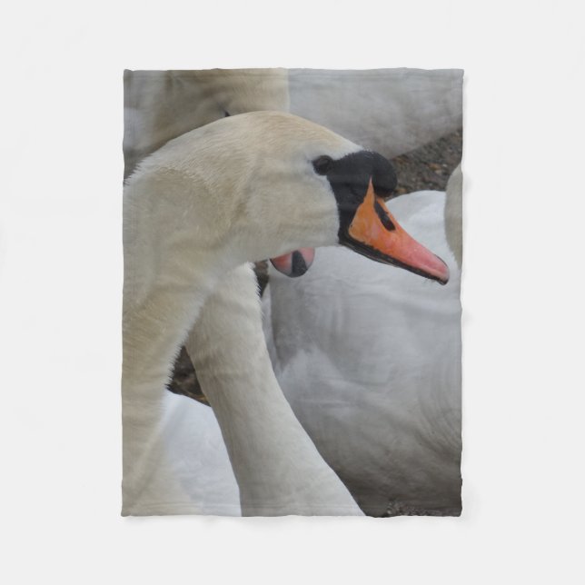 White Svan Fleece Blanket (Framsidan)