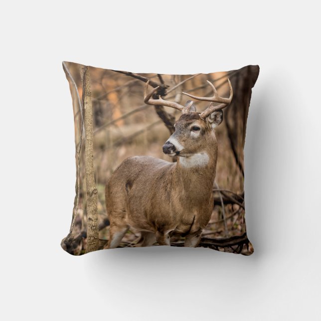 White Svan Hjort Buck Kudde (Framsida)