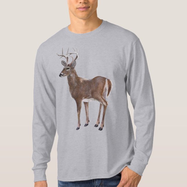White Svan Hjort Buck T Shirt (Framsida)