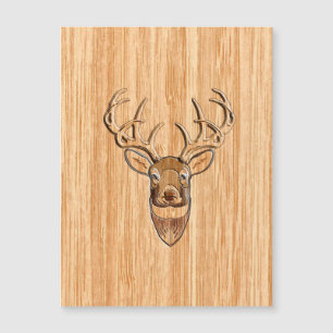 White Svan Hjort Head Wood Grain Stil Visning