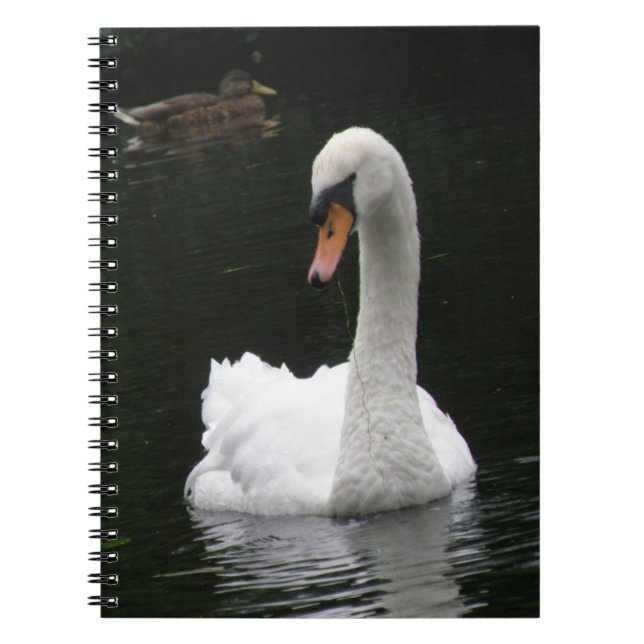 White Svan Notebook Anteckningsbok (Framsidan)