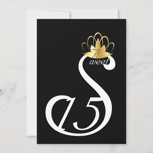 White Svan Sweet Femton Coronation_ Anpassa Inbjudningar (Framsida)