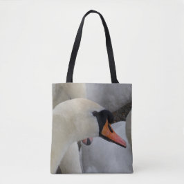 White Svan Tote Bag Tygkasse