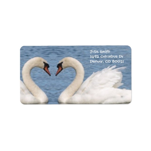 White Svanar Adressetikett (Framsidan)