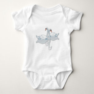 White Svanar Clipart Graphics T-Shirts for Bröllop