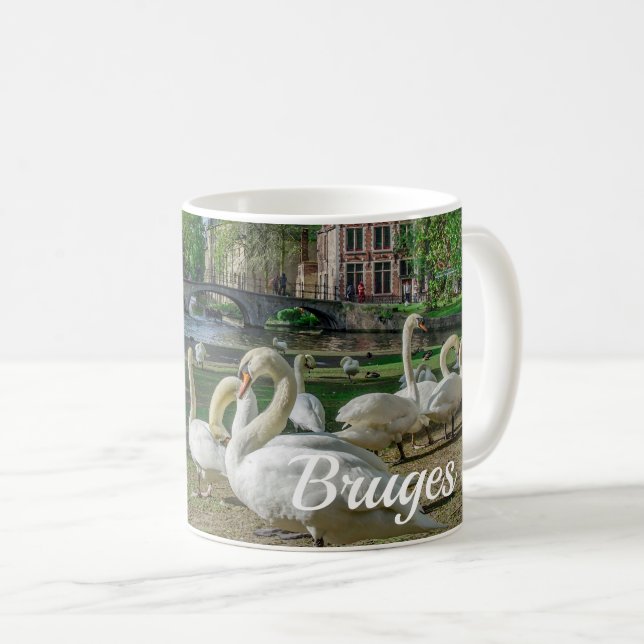 White svanar i Brygge Kaffemugg (Framsida höger)