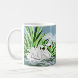 White Svanar Kaffemugg