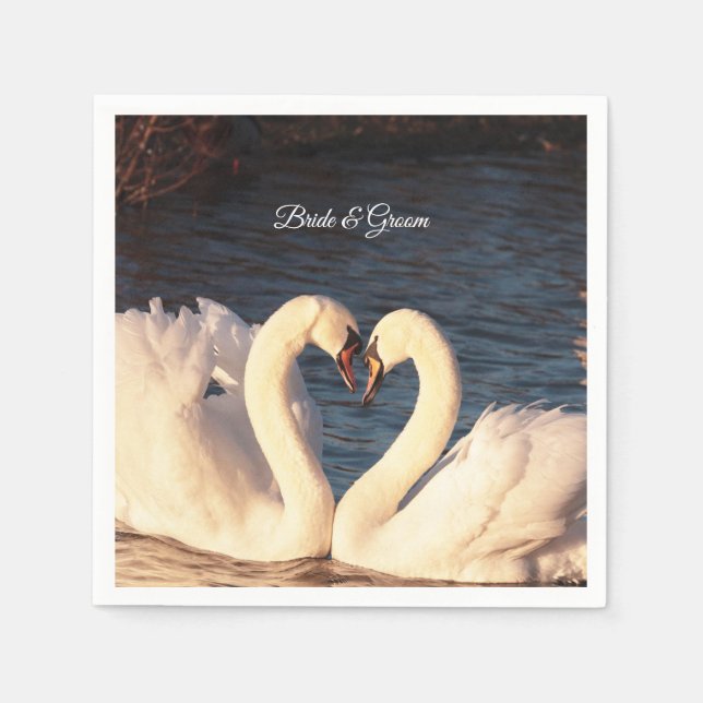 White Svanar Napkins Pappersservett (Framsidan)