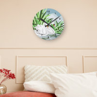 White Swan Pair Clocks