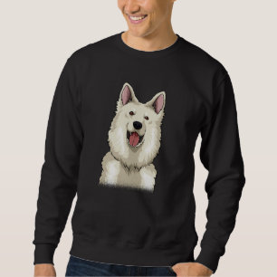 White Swiss Shepherd Gift Lång Ärmad Tröja