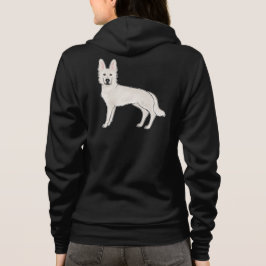 White Swiss Shepherd White GSD Cute Tecknad hund T Shirt