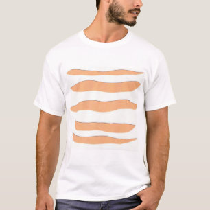 White T-Shirt med Orange Tiger Rand