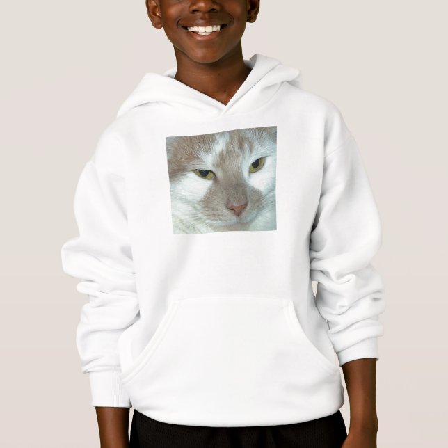 White Tabby katt T-shirt (Framsida)