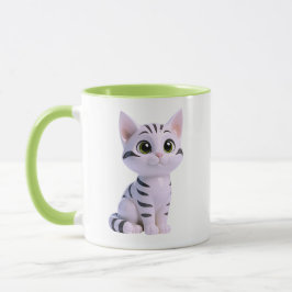 White Tabby Kitten Mugg