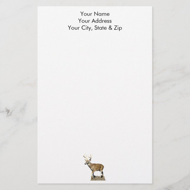 White Tails Hjort Buck Brevpapper (Framsida)