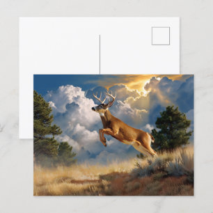 White Tails Hjort Buck Vykort
