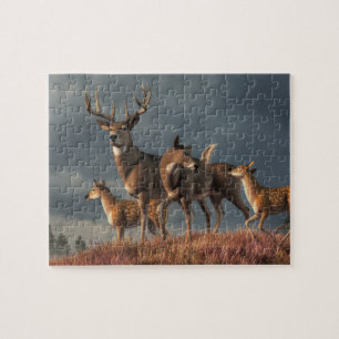 White Tails Hjort Family Pussel