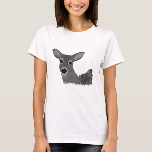 White Tails Hjort Wildlife Cute T Shirt (Framsida)