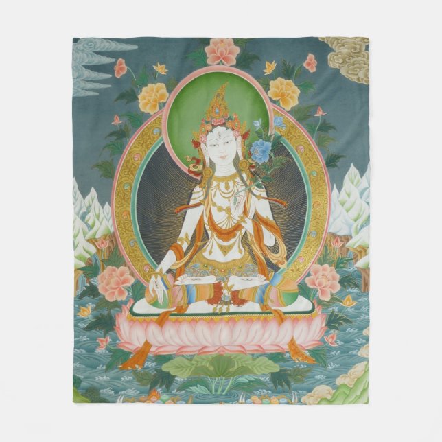 White Tara Fleece Blanket (Framsidan)
