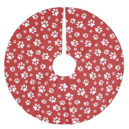 White Tass avtryck Julgran Skirt Julgransmatta Borstad Polyester